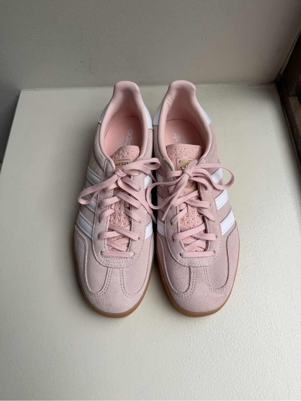 adidas Gazelle Women’s Pink Suede with White Stripes - Picture 2 of 6